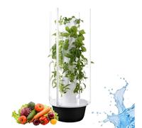 zhenmaster Sis-Tema idroponico Intelligente con Torre Verticale 9 Livelli, Pompa a Timer e LED Grow Light, Coltivazione Piante Senza Terra in casa, ABS Sicuro e Resistente ai Raggi U-V(20Holes+LED)