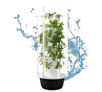 zhenmaster Sis-Tema Idroponico Verticale a 9 Livelli con Illuminazione LED e Timer, Kit Indoor Smart per Erbe e Verdure, Autoirrigante, Torre Coltivazione in ABS Senza BPA(20Holes+LED)