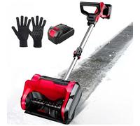 zhenmaster Soffiatore Neve Elettrico 20V con 2x4.0Ah Batterie, Pala Neve A Batteria Brushless 1200W, Pulizia 32cm Getto 8m, per Vialetti, Terrazze E Scale, Leggero Portatile Cordless