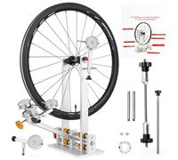 zhenmaster Supporto per Allineamento Ruota Professionale, Staffa Porta Cuscinetto E 3 Indicatori, Adatto A Ruote da 16-29 Pollici, Compatibile con Assale Passante Tramite Asta da 25 Cm(Gold)