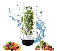 zhenmaster Torre idroponica Verticale autoirrigante con luci LED, Sis-Tema di Coltivazione Indoor Senza Terra, Kit orto Intelligente per Erbe aromatiche, insalate e Fiori freschi(36Holes+LED)