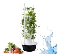 zhenmaster Torre idroponica Verticale con luci LED e Timer integrati, Kit Giardinaggio Interno autoirrigante per Erbe, Verdure e Frutta, Risparmio Acqua, ABS BP-A-Free(36Holes+LED)