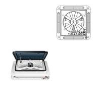 zhenmaster Ventilatore da Tetto per Camper Intelligente con Rilevamento Automatico della Pioggia e Luci LED Multifunzione, Flusso d'Aria Reversibile 12V Ultra Silenzioso con Zanzariera Rimovibile