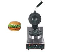 zhenmaster Waffle Burger Maker Elettrico 1300W - Pressa in Acciaio Inox con Rivestimento Antiaderente - Temperatura 50-300℃ - Per Uso Domestico e Professionale(Single Head)