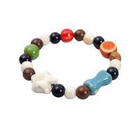 ZHENNB Delicati gioielli in ceramica fatti a mano con perline in ceramica con motivi di gatti per gli appassionati di moda perline vivaci