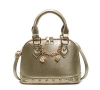 ZHENNB Moda PU Shell Borsa a tracolla Ufficio Borsa A Tracolla Borse Per Le Donne Con Rivetto Design E Finitura Lucida PU Borsa, Oro, One Size