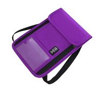 ZHENNB Portafoglio da viaggio con blocco RFIDS, porta passaporti, tasche nascoste, facile da nascondere, sacchetto regalo per passaporto e documenti, Viola, One Size
