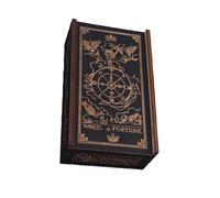 ZHENNB Push Pull Tarocchi Scatola di Carta Astrologia Trinkets Box Tarocchi di Legno Custodia di Immagazzinaggio Per Fortune Che Raccontano Streghe Decorazione Astrologia Trinkets Giochi..