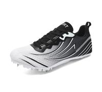 ZHENSI Scarpe Chiodate da Donna Scarpe da Corsa per Salto Veloce Atletica Leggera E da Pista,Nero,39 EU