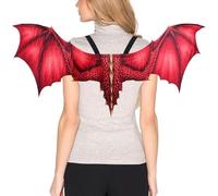ZHER-LU Costume da drago ali di drago ali del mantello per adulti, accessorio per Halloween, martedì grasso, cosplay, per adulti (rosso)