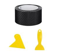 ZHERIKAH Strisce Protettive per Battitacco Auto, Car Door Sill Protector, Pellicola Carbonio, Adatto per la Decorazione e la Protezione Delle Superfici di Auto, Moto, Biciclette ed Elettrodomestici