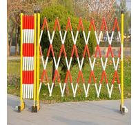 ZHEYANG Transenne da Esterno Barricata Mobile, Retrattile, Lunghezza da 2 a 6 m, Colore Accattivante, Adatta per Strade Chiuse temporanee, Ruote, Facile Trasporto(Size:1.2 * 2.5M)