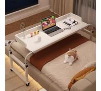 ZhFASDS - Postazione di lavoro per computer da letto, regolabile in altezza 65-95 cm, tavolo mobile con ruote, vassoio per alimenti, tavolo medico arrotolabile, tavolo da appoggio sopra il letto, king