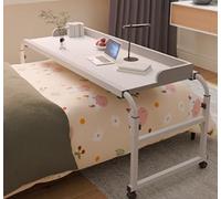 ZHFASDS Tavolo Servitore Con Ruote,In Piedi Vassoio Per Alimenti Scrivania Medico Alimenti Scrivania Tavolo Medico Con Rotelle Per Computer Regolabile In Altezza Letto(Color:white)