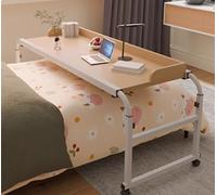ZHFASDS Tavolo Servitore Con Ruote,In Piedi Vassoio Per Alimenti Scrivania Medico Alimenti Scrivania Tavolo Medico Con Rotelle Per Computer Regolabile In Altezza Letto(Color:wood)
