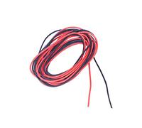 ZHFSWLKW 8 10 12 14 16 18 20 22 24 Awg Filo siliconico resistente ad alta temperatura morbido 10 metri (5 m di rosso e 5 m di colore scuro) Cavo elettrico(20 AWG)