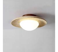 ZHFZKKL Moderna decorazione domestica semplice Nordic New Fresh Disk Plafoniera giapponese Wabi Sabi Crema Plafoniera in pietra naturale Decorazione domestica Plafoniera per corridoio, balcone, corrid