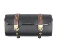 ZHGFXIN Borsa da manubrio per moto Borsa da sella in pelle PU fatta a mano Forcella Roll Storage Tool Pouch con cinghie Borse da sella in pelle Manubrio bici impermeabile Bicicletta anteriore coda con