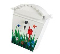 ZHGFXIN Cassetta delle lettere vintage in ferro da parete con uccelli e motivi floreali, resistente alla ruggine, decorazione da giardino per esterni, a prova di ruggine, organizer da parete per