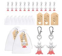 ZHGFXIN Portachiavi con ciondolo a forma di cherubino con etichette, per la borsa degli ospiti, per feste di compleanno, matrimoni, baby shower, baby shower, angeli, ciondoli per matrimoni