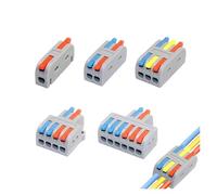 ZHGUIMING 10/50 pezzi Mini connettori for cavi di cablaggio rapido Splitter compatto universale Conduttori elettrici Blocco terminale domestico a inserimento(M2-2C,50PCS)