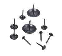 ZHGUIMING 100pz Chiodi for tappezzeria Testa tonda Puntine in metallo Borchie Gioielli Scatola for vino Divano Decorazione vintage 5/7/9/11x17mm Nero lucido(100pcs 9x17mm)