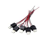 ZHGUIMING 2/5 pezzi 2 pin tipo saldato IOS USB spina maschio for C con connettore scheda chip fai da te cavo adattatore linea di ricarica parti(2Pcs Type C)