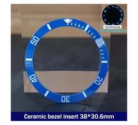 ZHGUIMING 38mm * 30.6mm Lunetta in ceramica GMT e inserto for orologio subacqueo for orologio da uomo da 40 mm Sostituisci gli inserti della lunetta dell'orologio del quadrante dell'orologio(83ceramic