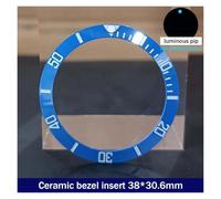 ZHGUIMING 38mm * 30.6mm Lunetta in ceramica GMT e inserto for orologio subacqueo for orologio da uomo da 40 mm Sostituisci gli inserti della lunetta dell'orologio del quadrante dell'orologio(3ceramics