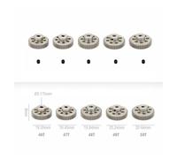 ZHGUIMING 5 pezzi 3.175mm albero motore pignone in metallo ingranaggio 32DP 48DP 64DP M0.6 M0.8 for 1/10 1/8 RC auto 3650 3660(64DP 46T-50T)