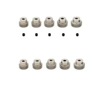 ZHGUIMING 5 pezzi 3.175mm albero motore pignone in metallo ingranaggio 32DP 48DP 64DP M0.6 M0.8 for 1/10 1/8 RC auto 3650 3660(64DP 26T-30T)
