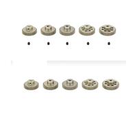 ZHGUIMING 5 pezzi 3.175mm albero motore pignone in metallo ingranaggio 32DP 48DP 64DP M0.6 M0.8 for 1/10 1/8 RC auto 3650 3660(48DP 33T-37T)
