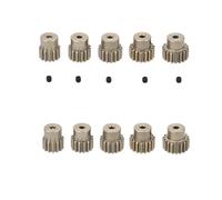 ZHGUIMING 5 pezzi 3.175mm albero motore pignone in metallo ingranaggio 32DP 48DP 64DP M0.6 M0.8 for 1/10 1/8 RC auto 3650 3660(32DP 14T-18T)