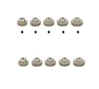 ZHGUIMING 5 pezzi 3.175mm albero motore pignone in metallo ingranaggio 32DP 48DP 64DP M0.6 M0.8 for 1/10 1/8 RC auto 3650 3660(48DP 25T-29T)