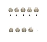 ZHGUIMING 5 pezzi 3.175mm albero motore pignone in metallo ingranaggio 32DP 48DP 64DP M0.6 M0.8 for 1/10 1/8 RC auto 3650 3660(48DP 21T-25T)