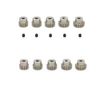 ZHGUIMING 5 pezzi 3.175mm albero motore pignone in metallo ingranaggio 32DP 48DP 64DP M0.6 M0.8 for 1/10 1/8 RC auto 3650 3660(48DP 17T-21T)