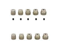 ZHGUIMING 5 pezzi 3.175mm albero motore pignone in metallo ingranaggio 32DP 48DP 64DP M0.6 M0.8 for 1/10 1/8 RC auto 3650 3660(64DP 21T-25T)