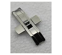 ZHGUIMING Accessori for orologi tutta fibbia in acciaio fibbia a doppia pressione fibbia a farfalla T41T91T97T035 cinturino in acciaio fibbia connessione fibbia catena dell'orologio(1pcs silvery,6mmx2