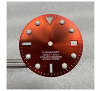 ZHGUIMING Orologio da uomo SUB Submariner Quadrante 28,5 mm Quadrante luminoso verde Adatto for movimento NH35 NH36 Accessori for orologi Strumenti for la riparazione di orologi(Orange-silver)