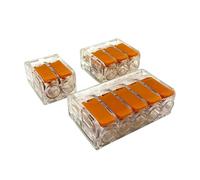ZHGUIMING Terminal 6mm2 orange transparent Mini Quick connector replacement tape universal compact home wiring terminal(KV613T,50PCS)