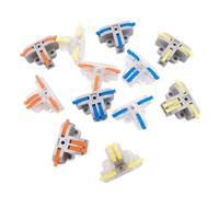 ZHGUIMING Wire Connector Terminal T-type Distributor Fast Distribution Transparent Copper Clip Household Main(KV T4-BT,50PCS)