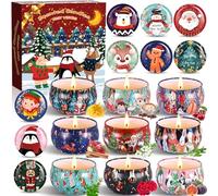 ZHHGOO Candele Profumate Natalizie, 9 Pcs Candele Profumate Regalo Set Cera di Soia Naturale Candele Aromaterapia per Natale Compleanno La Festa Nuziale Festa della Mamma Decorazione