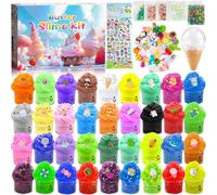 ZHHGOO Fluffy Butter Slime Set, 36 colori Fluffy Butter Slime Set,Putty Giocattoli,Crystal Slime per Bambini,DIY Slime Morbido ed Elasticizzato per Bambine e Bambini Regalo