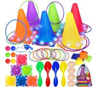 ZHHGOO Giochi Da Esterno Per Bambini, 40 Pezzo Giochi Di Lancio Per Esterni, Giochi Esterno Da Giardino, Giochi Giardino Bambini, Palla & Anello & Bean Bag Toss, Giochi Di Lancio Per Bambini, Adulti