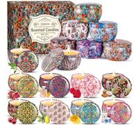 ZHHGOO Regalo di Candele Profumate,16Pcs Set Idee Donna Compleanno, Naturale Cera di Soia per Festa Della Mamma,Natale, Matrimonio, Doccia,Yoga