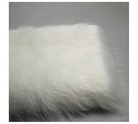 ZhHOME Morbido tessuto in pelliccia sintetica tinta unita, 10 cm, 170 x 50 cm, morbido tessuto per costumi, decorazioni, fai da te, giocattoli (colore: bianco)