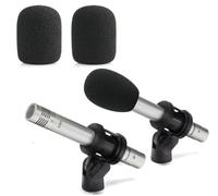 ZHHSUNY 2 Pezzi copertura in schiuma microfonica,Compatibile con Samson C02 Behringer C-2 Matita Microfoni a Condensatore,Pop Filter Microfono Parabrezza in Schiuma,Evitare Interferenze Acustiche