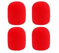 ZHHSUNY 4pcs Mic Foam Cover Compatibile per Shu-re SM58 SM58S SM48 Microfono Vocale Parabrezza, Copertura per calzino a vento di cancellazione del rumore (Red)