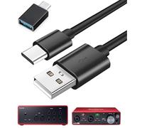 ZHHSUNY 6.6FT Cavo Type-C, compatibile Focusrite Scarlett Solo (3a generazione) Scarlett 2i2 (3a generazione), interfaccia audio USB, con adattatore USB C maschio a USB femmina