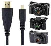 ZHHSUNY Cavo di sincronizzazione per fotocamera digitale SLR con TV, monitor, laptop, HD-MI da 1,5 m, compatibile con PowerShot G7X Mark II, G7X Mark III, G9X Mark II, accesso a fotocamere, scaricare